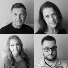 4 faces of people who have lost loved ones to suicide.
